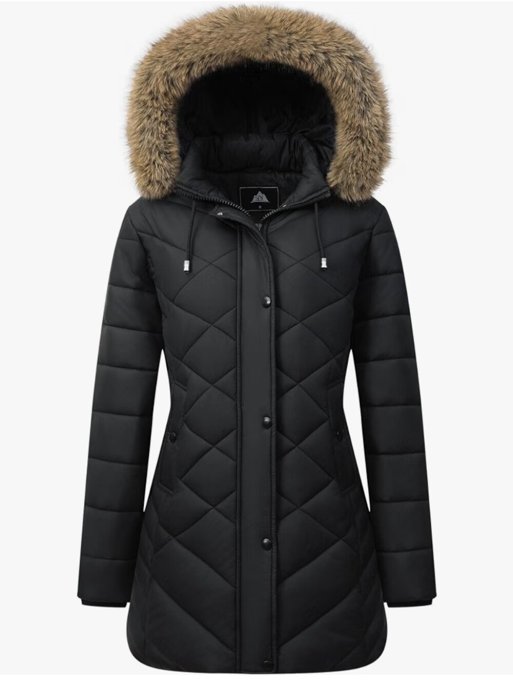 Women's Long Warm Winter Coat Thickened Fleece Lined Down Jacket